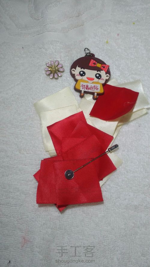 和风布艺头饰 第3步