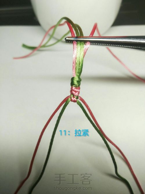 四瓣五瓣桃花结 第10步