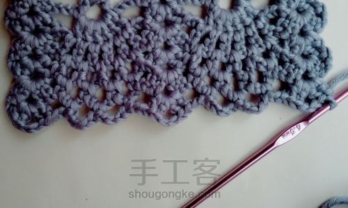美美哒菠萝花围巾（二） 第7步
