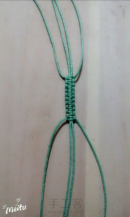 [结绳]美美哒macrame绳编挂饰 第3步