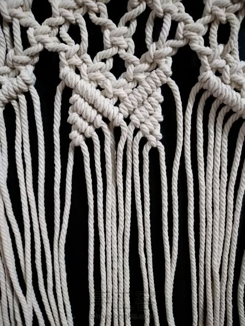 [挂毯]Macrame绳编挂毯 第10步