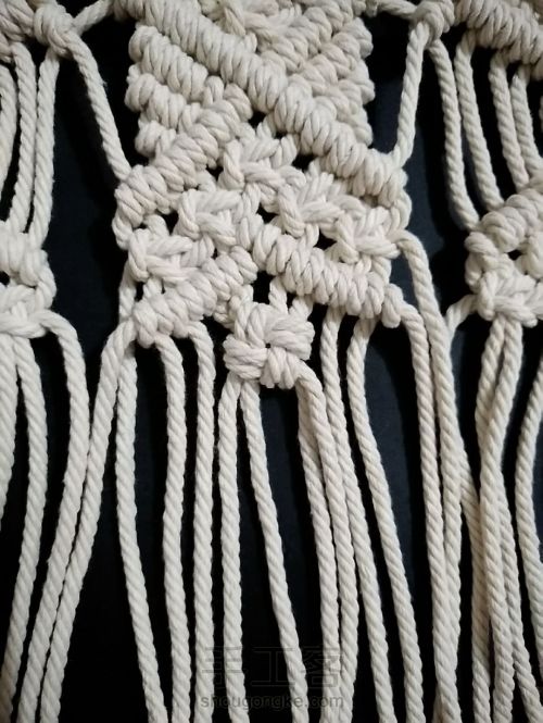[挂毯]Macrame绳编挂毯 第15步