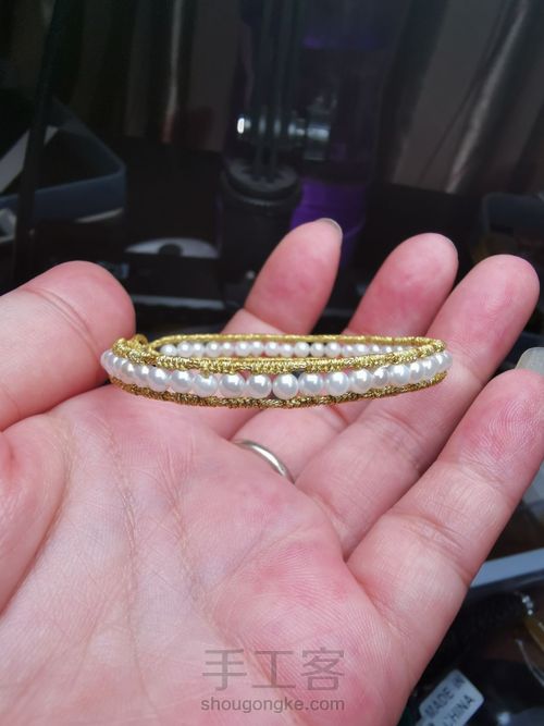 贝珠金色手环 第11步