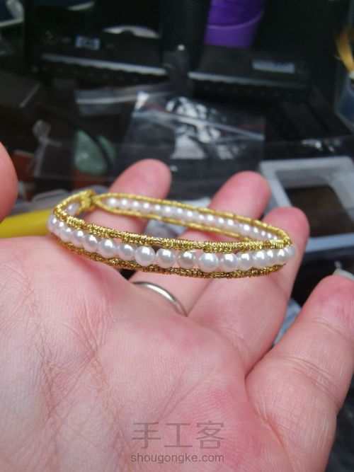 贝珠金色手环 第9步