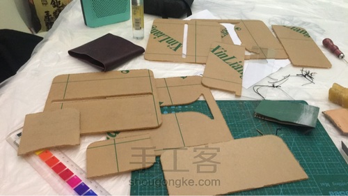 复古钱币扣长财 原色马僵革面 第1步