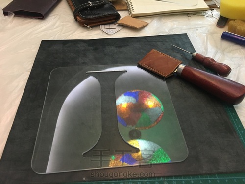 复古钱币扣长财 原色马僵革面 第3步