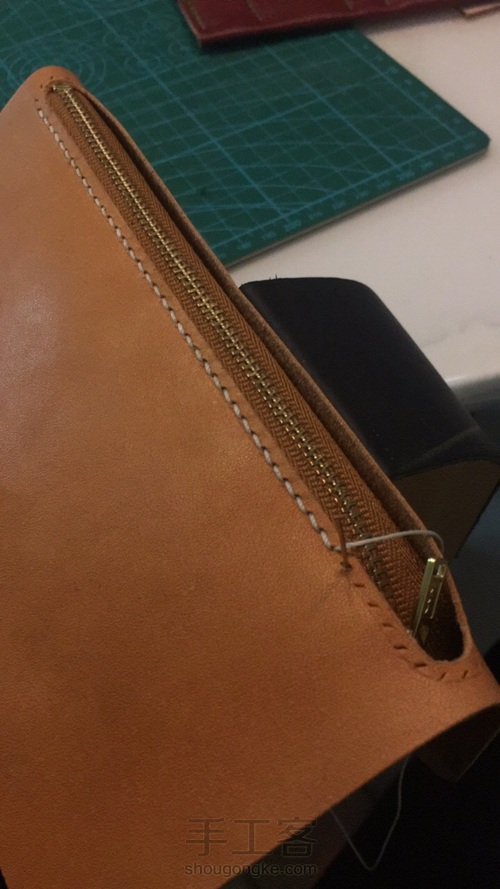 复古钱币扣长财 原色马僵革面 第7步