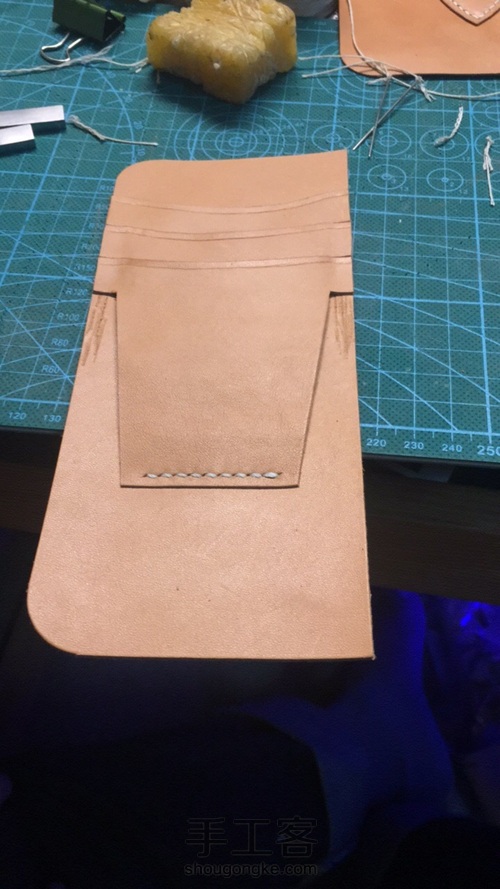 复古钱币扣长财 原色马僵革面 第9步