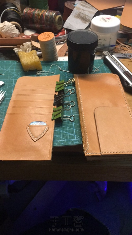 复古钱币扣长财  原色马僵革面 第12步