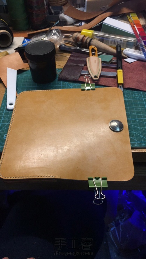 复古钱币扣长财 原色马僵革面 第16步