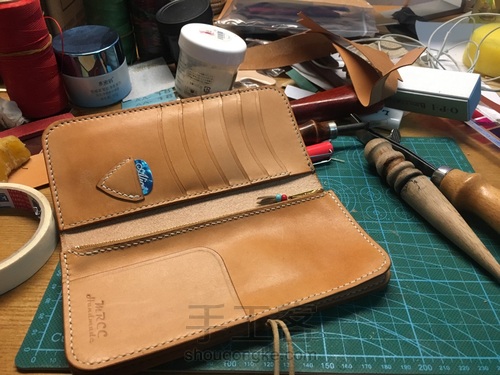 复古钱币扣长财 原色马僵革面 第22步