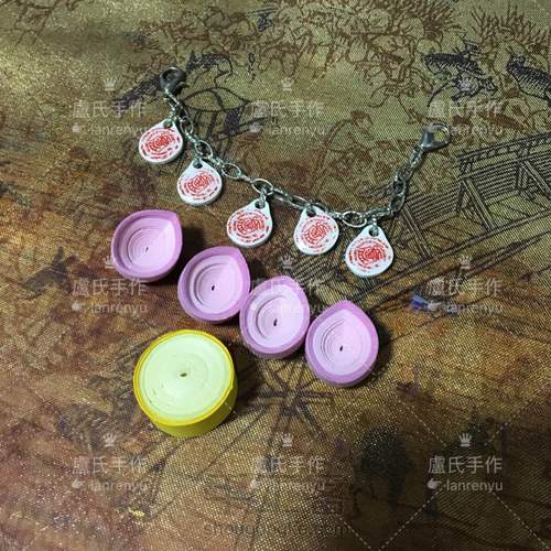 莲花系列之一,衍纸荷花底托 第1步