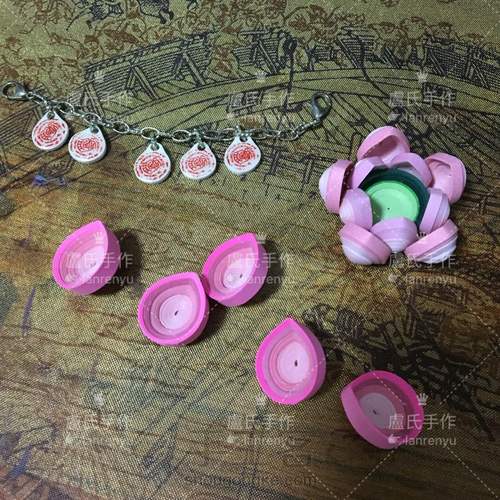 莲花系列之一,衍纸荷花底托 第6步