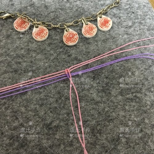 莲花系列之三---绽放的编绳迷你荷花 第14步