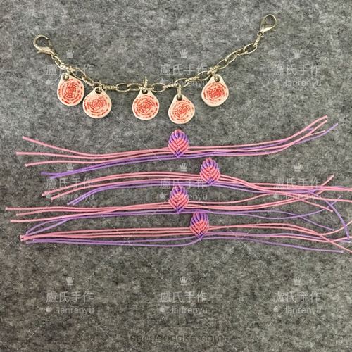 莲花系列之三---绽放的编绳迷你荷花 第17步