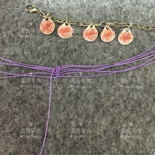 莲花系列之三---绽放的编绳迷你荷花 第21步