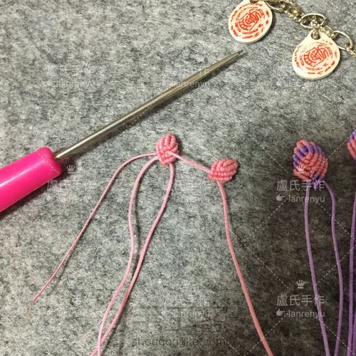 莲花系列之三---绽放的编绳迷你荷花 第29步