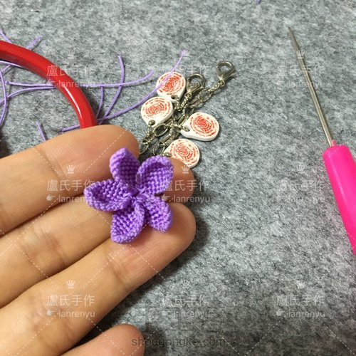 莲花系列之三---绽放的编绳迷你荷花 第33步