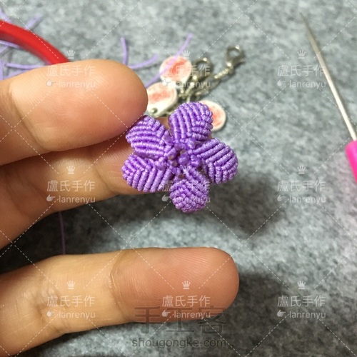 莲花系列之三---绽放的编绳迷你荷花 第34步