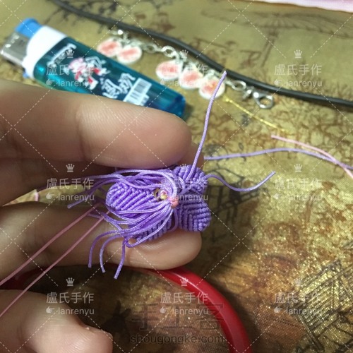 莲花系列之三---绽放的编绳迷你荷花 第44步
