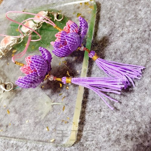 莲花系列之三---绽放的编绳迷你荷花 第47步