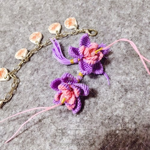 莲花系列之三---绽放的编绳迷你荷花 第48步