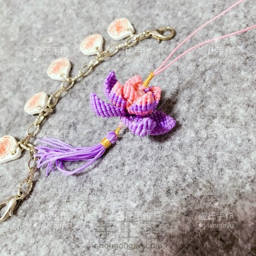 莲花系列之三---绽放的编绳迷你荷花 第49步