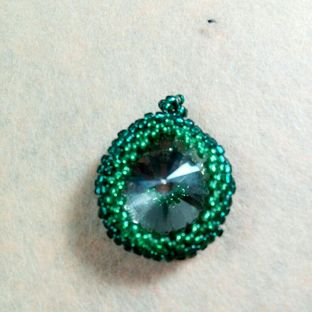 珠宝编织基本课程~圆形小吊坠