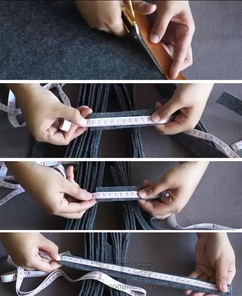 自制高颜值北欧风毛毡牛皮收纳筐 第2步