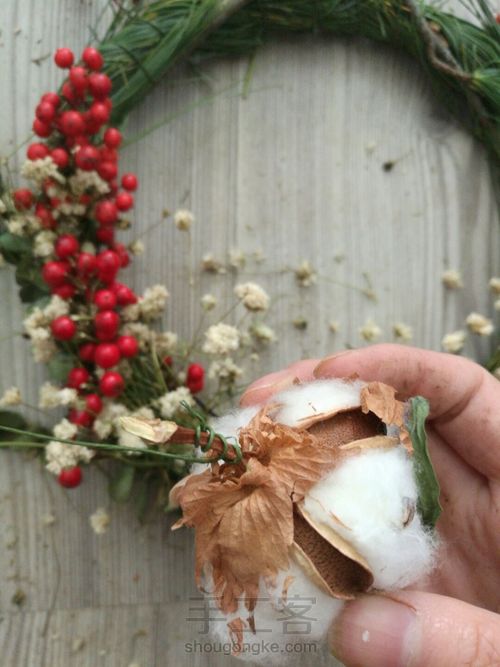 0元DIY圣诞花环，给自己的圣诞礼物。 第10步