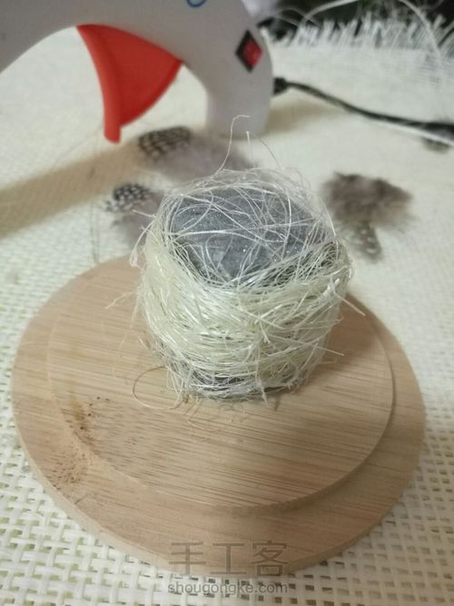 零基础：创意羽毛永生花玻璃罩DIY，永生花礼品。 第4步