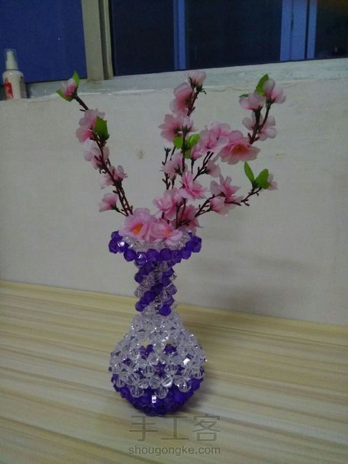 DIY手工串珠～花瓶摆件教程 第10步