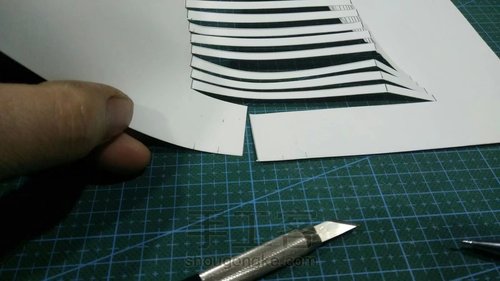 【纸雕贺卡】立体贺卡（第5期）全开式立体贺卡 设计原理 第7步