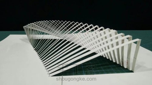 【纸雕贺卡】立体贺卡（第5期）全开式立体贺卡 设计原理 第13步