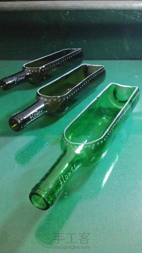 【玻璃瓶雕】 梅兰竹菊 酒瓶刻画 第15步
