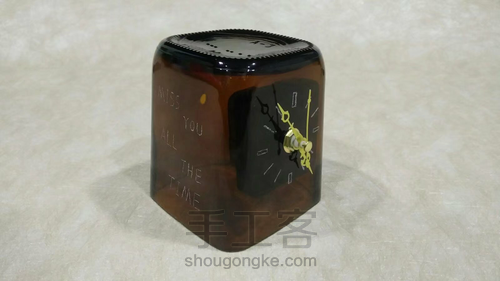 【玻璃瓶雕】创意钟表 方形玻璃瓶篇 第16步