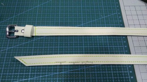 【手工皮艺】 十字纹简约斜挎包 第14步