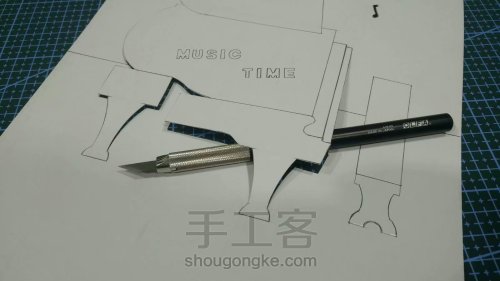 【纸雕贺卡】立体贺卡（第6期）曲线设计与应用 第10步