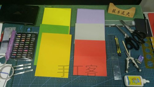 【纸雕贺卡】立体贺卡（第8期）圣诞树折纸贺卡实例讲解 第1步