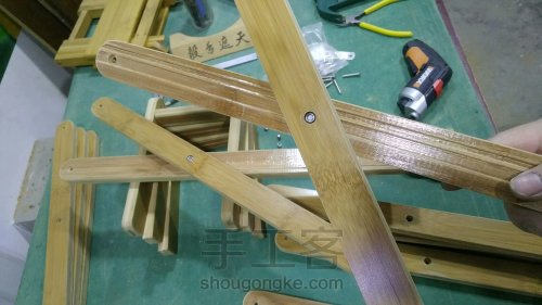 【木艺家居】 竹地板 折叠凳 第15步