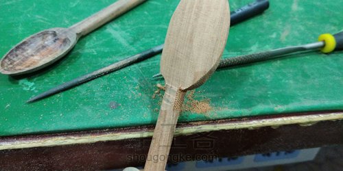 【木艺餐具】花梨木小勺 第21步