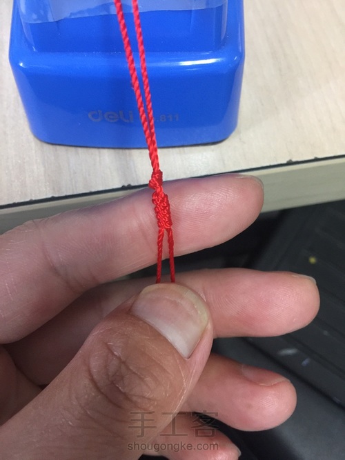 蜜蜡红绳 第6步
