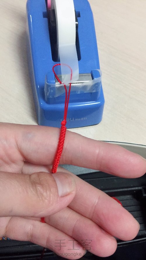 蜜蜡红绳 第7步