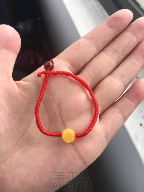 蜜蜡红绳 第13步