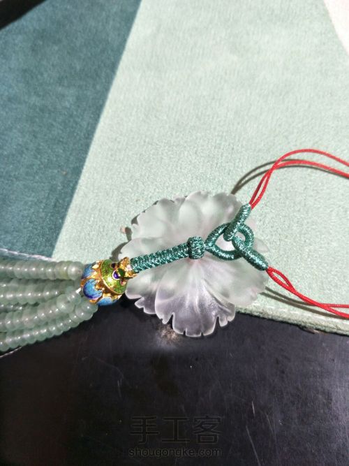 水晶花的链接方法-做毛衣链 第7步
