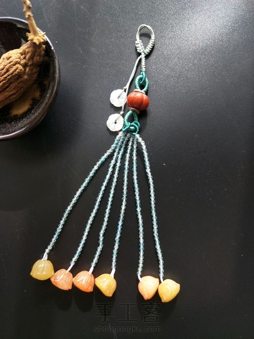 隔珠配件两头做线圈 第12步