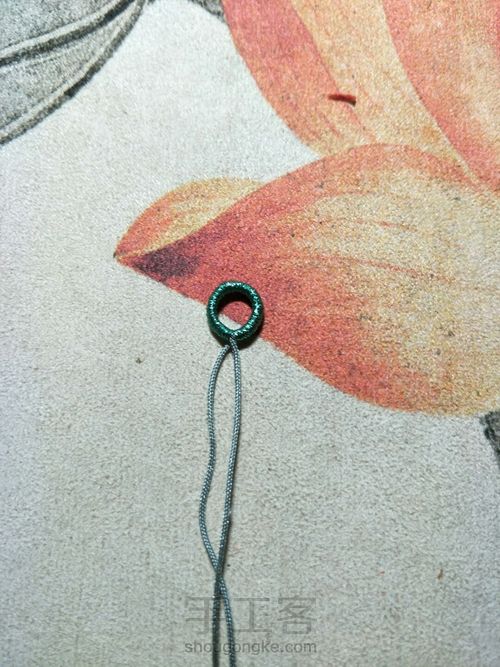 隔珠配件两头做线圈 第3步