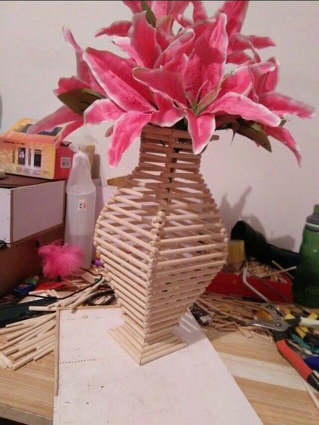 一次性筷子打造花瓶