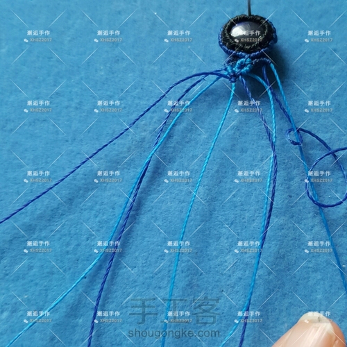 倾心 — 黑体拉长石绳编戒指 第41步