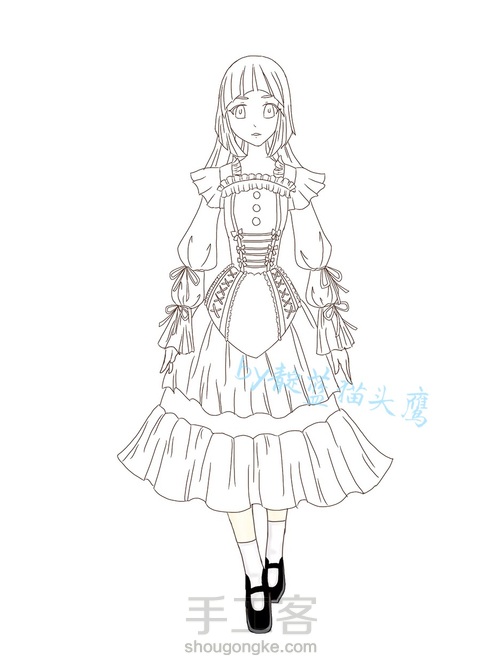 指绘3步画人设篇2 第2步